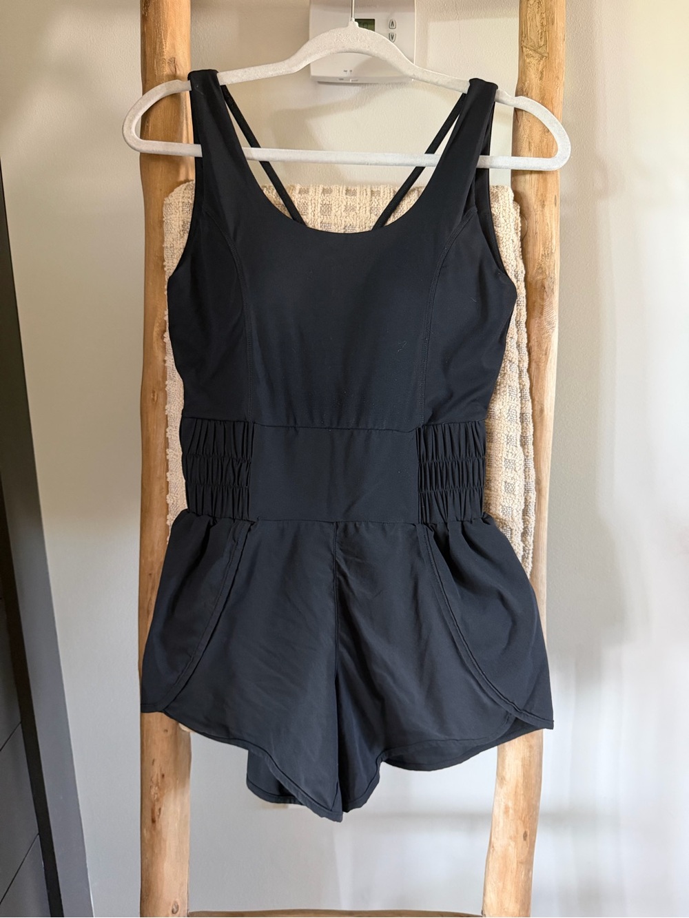 Mono B Active Strappy Romper Black Size Small Athletic Shortsie